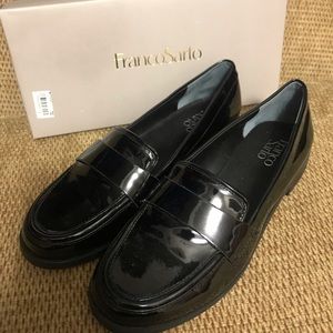 Franco Sarto patent leather loafers